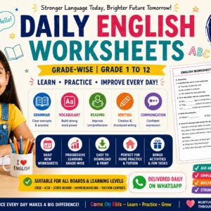 Daily English Worksheets for Kids – Grade 1 to 12